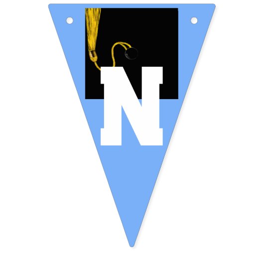 Bannière À Fanions Félicitations à la graduation Bleu clair (Troisième drapeau)