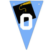 Bannière À Fanions Félicitations à la graduation Bleu clair (Deuxième drapeau)