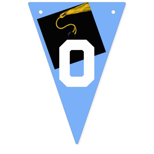 Bannière À Fanions Félicitations à la graduation Bleu clair (Deuxième drapeau)