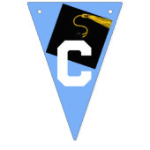 Bannière À Fanions Félicitations à la graduation Bleu clair (Premier drapeau)