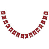 Bannière À Fanions Félicitations à l'obtention du diplôme en rouge (Tout)