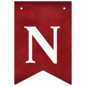 Bannière À Fanions Félicitations à l'obtention du diplôme en rouge (Troisième drapeau)