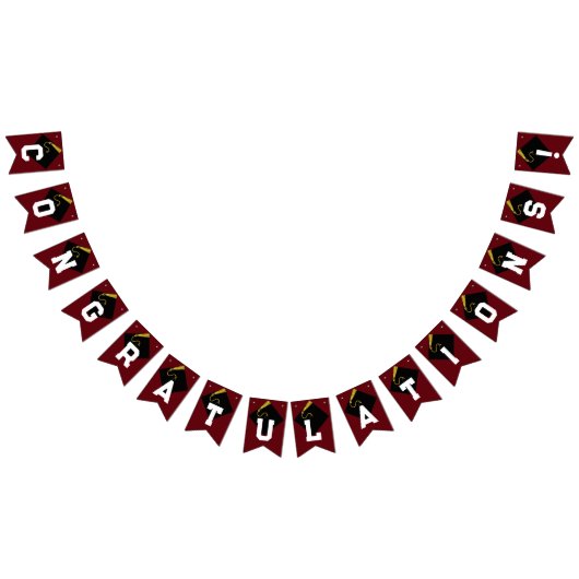 Bannière À Fanions Félicitations à Maroon (Tout)