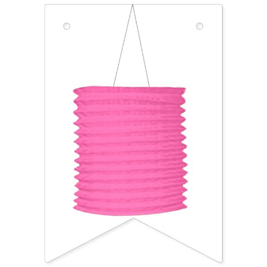 Bannière À Fanions Félicitations aux lanternes en papier (Premier drapeau)