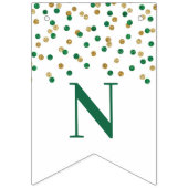 Bannière À Fanions Félicitations Banner Green Gold Confetti (Troisième drapeau)
