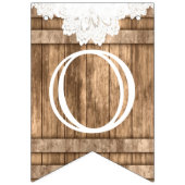 Bannière À Fanions Félicitations - Barnwood et dentelle (Deuxième drapeau)