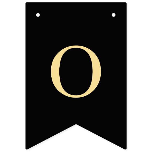 Bannière À Fanions Félicitations Black and Gold (Deuxième drapeau)