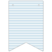 Bannière À Fanions Félicitations Bleu clair et Blanc de Bund Preppy  (Troisième drapeau)