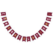 Bannière À Fanions Félicitations Burgundy Moderne Diplôme d'Or (Tout)