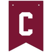 Bannière À Fanions Félicitations Burgundy Moderne Diplôme d'Or (Premier drapeau)