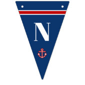 Bannière À Fanions Félicitations Classique Ancres Nautiques (Troisième drapeau)