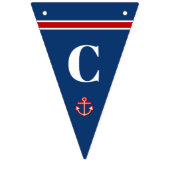Bannière À Fanions Félicitations Classique Ancres Nautiques (Premier drapeau)