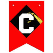 Bannière À Fanions Félicitations d'obtention de diplôme (Premier drapeau)