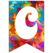 BANNIÈRE À FANIONS FÉLICITATIONS FÉLICITATIONS COLORÉ RAINBOW (Premier drapeau)