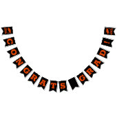 Bannière À Fanions Félicitations Grad Black et Orange (Tout)