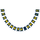 Bannière À Fanions Félicitations Grad Blue et Gold (Tout)