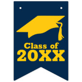 Bannière À Fanions Félicitations Grad Blue et Gold (Premier drapeau)