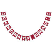 Bannière À Fanions Félicitations Grad Crimson et White (Tout)