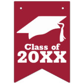 Bannière À Fanions Félicitations Grad Crimson et White (Premier drapeau)