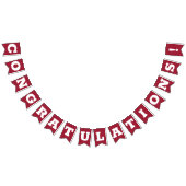 Bannière À Fanions Félicitations Grad Crimson et White (Tout)