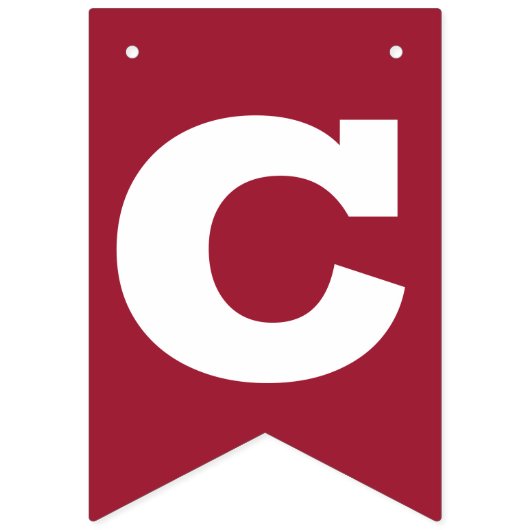 Bannière À Fanions Félicitations Grad Crimson et White (Premier drapeau)