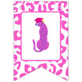 Bannière À Fanions Félicitations Grad ! Diplôme Empreinte de léopard (Premier drapeau)