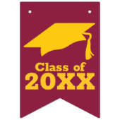 Bannière À Fanions Félicitations Grad Gold sur Maroon (Premier drapeau)