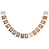 Bannière À Fanions Félicitations Grad ! Graduation Leopard (Tout)