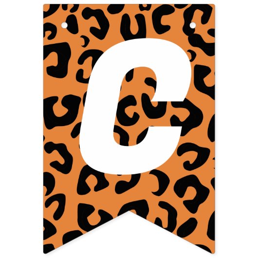 Bannière À Fanions Félicitations Grad ! Graduation Leopard (Deuxième drapeau)