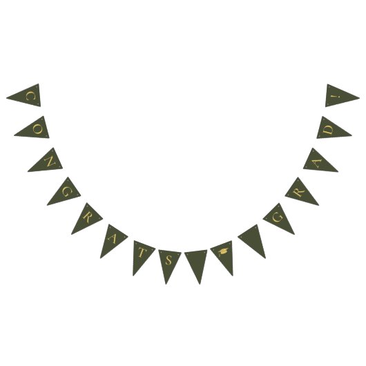 Bannière À Fanions Félicitations Grad Green (Tout)