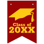 Bannière À Fanions Félicitations Grand Cardinal et Or (Premier drapeau)