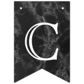 Bannière À Fanions Félicitations - Marbre noir (Premier drapeau)