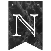 Bannière À Fanions Félicitations - Marbre noir (Troisième drapeau)