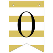 Bannière À Fanions Félicitations Modern Gold Black Graduation Party (Deuxième drapeau)