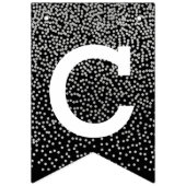 Bannière À Fanions Félicitations Moderne Argent Confetti Graduation (Premier drapeau)