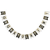 Bannière À Fanions Félicitations Moderne Gold Confetti Graduation (Tout)