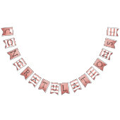 Bannière À Fanions Félicitations Moderne Rose Gold Graduation (Tout)