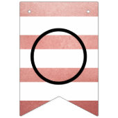 Bannière À Fanions Félicitations Moderne Rose Gold Graduation (Deuxième drapeau)