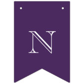 Bannière À Fanions Félicitations modernes violet et blanc (Troisième drapeau)