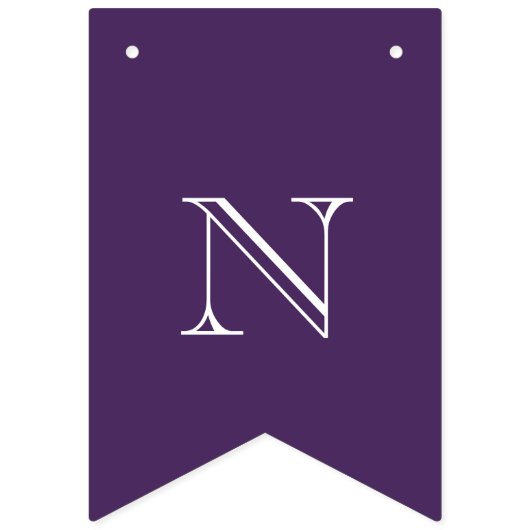 Bannière À Fanions Félicitations modernes violet et blanc (Troisième drapeau)