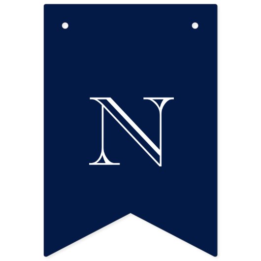 Bannière À Fanions Félicitations Nautiques Bleues et Blancs de la Mar (Troisième drapeau)