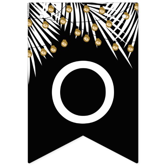 Bannière À Fanions Félicitations Palms Black Gold (Deuxième drapeau)