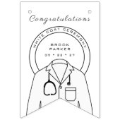 Bannière À Fanions Félicitations personnalisées Cérémonie de blouse b (Deuxième drapeau)