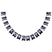 Bannière À Fanions Félicitations pour la Ligne Bleue Mince (Tout)