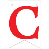 Bannière À Fanions FÉLICITATIONS, Texte Rouge En Blanc (Premier drapeau)