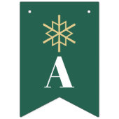 Bannière À Fanions Festif Snowflakes, Noël (Troisième drapeau)