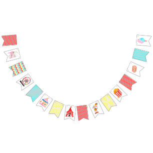 Bannière À Fanions Festival du Carnaval de cirque mignonne Enfants