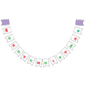 Bannière À Fanions Festive Swallow Tail Bunting Flags Merry Christmas (Tout)