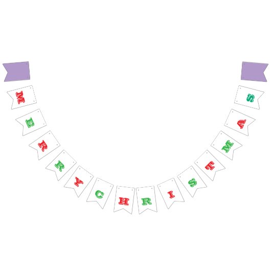 Bannière À Fanions Festive Swallow Tail Bunting Flags Merry Christmas (Tout)