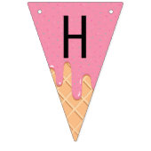Bannière À Fanions Fête à thème de la crème glacée (Deuxième drapeau)